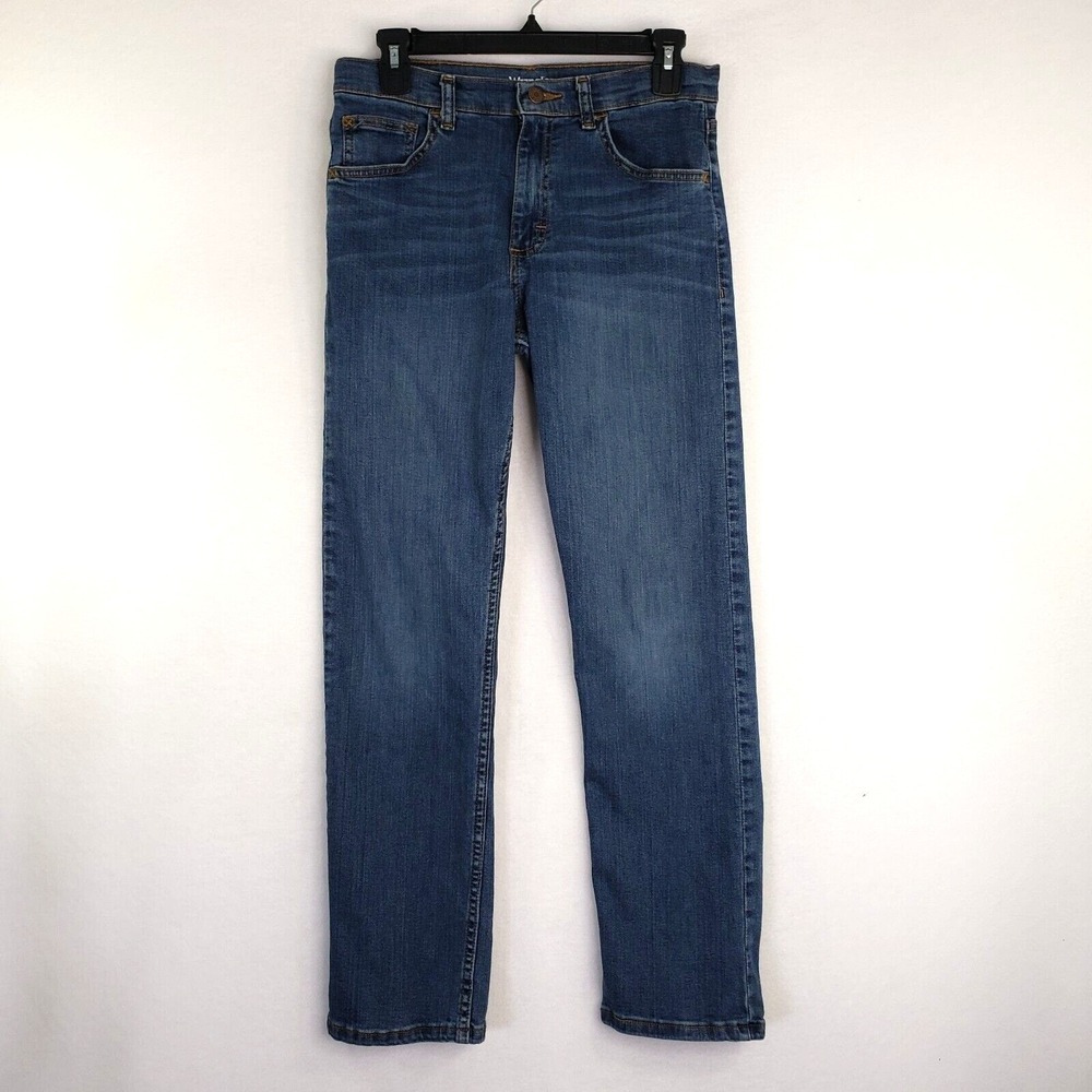 Wrangler Jeans Girls Size‎ 16 Classic Straight Leg Comfort Fit Denim Blue Cowboy
